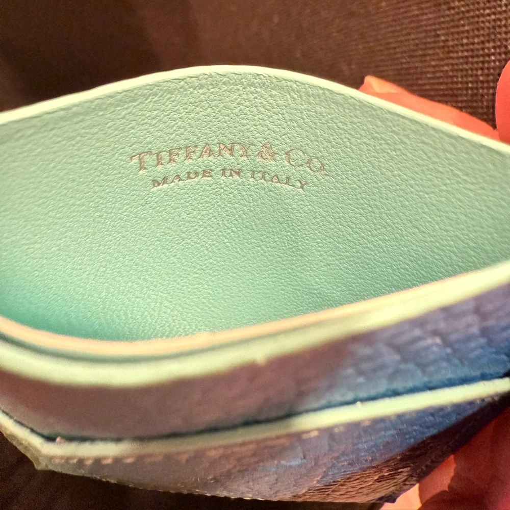 Tiffany & Co Blue Gradient Leather Card Case - Picture 3 of 3